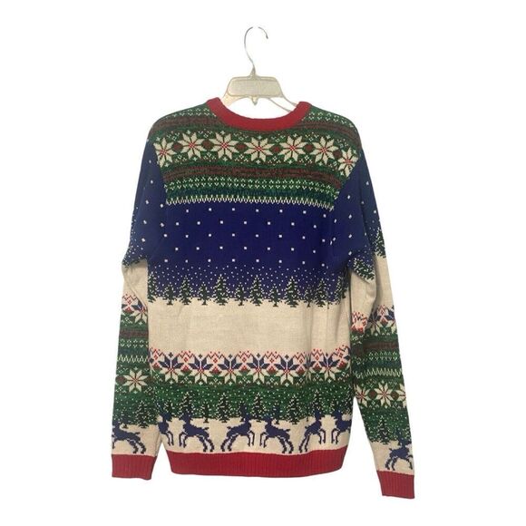 NWOT 33 Degrees Reindeer Beer Pocket Sweater Large - Picture 2 of 10